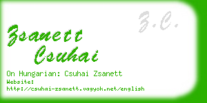 zsanett csuhai business card